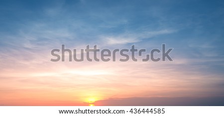 sunset sky background Royalty-Free Stock Photo #436444585
