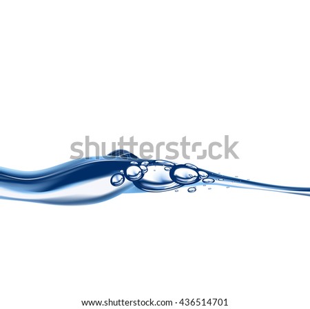 Vector water surface on white background