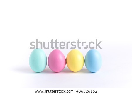 painting colorful pastel easter eggs