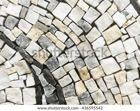 Stone mosaic art and abstract wall background