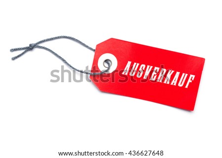 Red sales label tag with special offer message