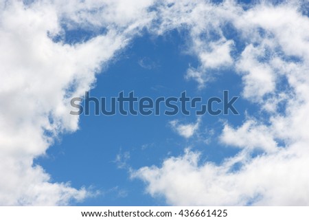 Beautiful soft clouds on blue sky background