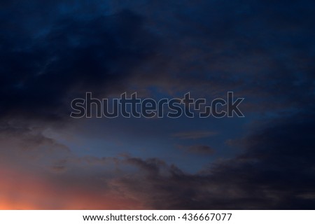 Beautiful evening sky with clouds