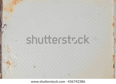 pattern style of steel floor for background with rusty on the edge