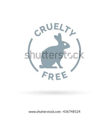Animal cruelty free icon design. Product not tested on animals sign with rabbit silhouette symbol. Vector illustration.