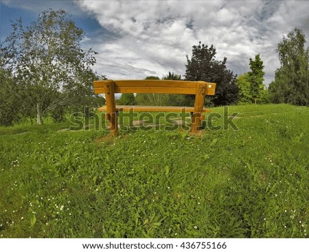 Bench, Moretti park of Udine, Italy