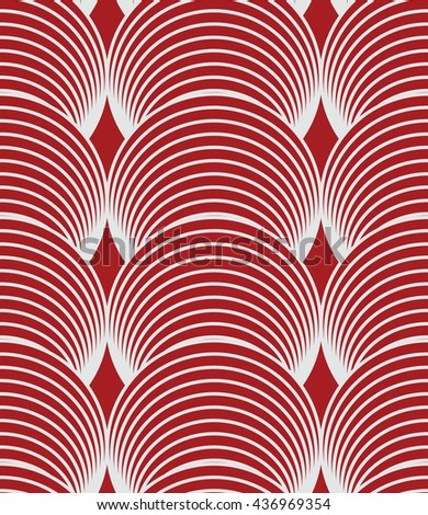 Overlapping circle big shapes on red.Seamless pattern. Simple geometrical seamless background.