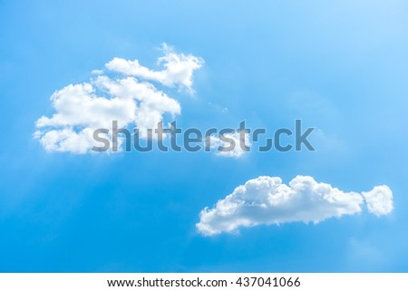Looking up at Nice blue sky with cloud, nature background