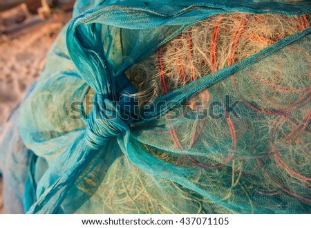Fishing nets of fishermen.



