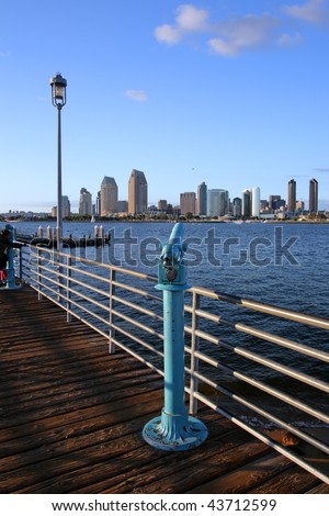 Stock image of San Diego waterfront and skyline
