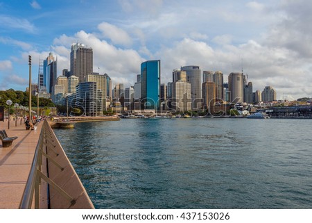 View over Sydney syline in daytime