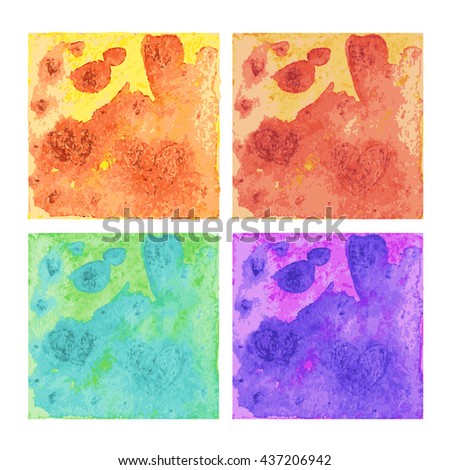 Watercolor vector abstract backgrounds