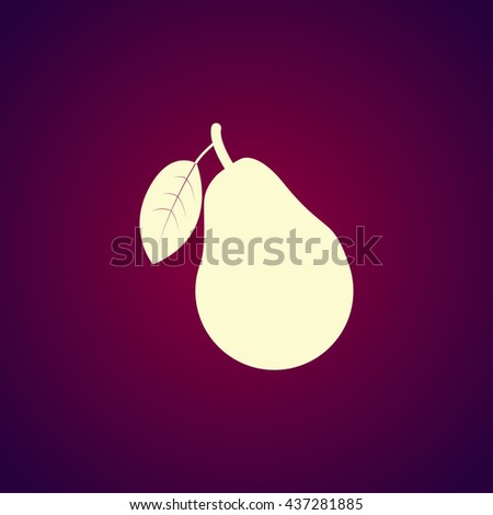 Vector Illustration of a Pear Icon. Flat design style eps 10