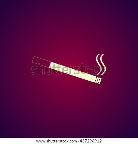 Cigarette icon. Flat design style. EPS 10