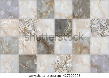 Abstract Marble Stone Blocks Pattern 