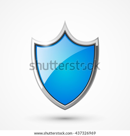 Vector blue shield illustration