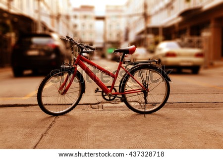 Bike sings with blurred background,vintage bike.