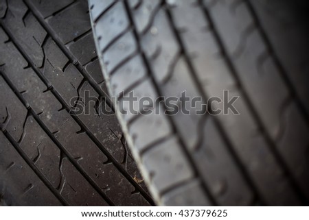 car tire wheel background. car wheel protector. shallow depth of field