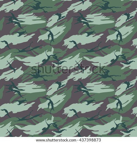 Disruptive Camouflage Pattern. Demi-Season Forest Version.