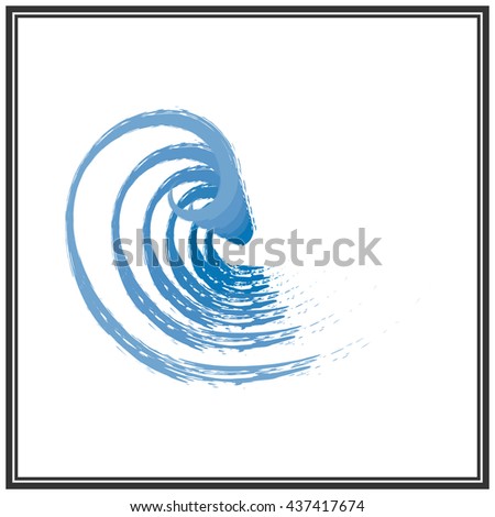 Vector illustration of sign for sea waves. Waves symbols. Logo template