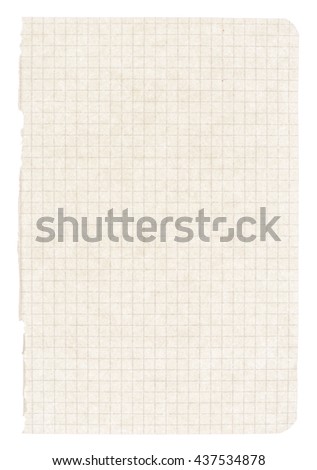a vintage piece of paper in a cage on an isolated white background