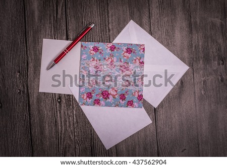Children's envelope with pencil