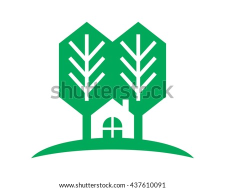 house home tree silhouette image vector 2