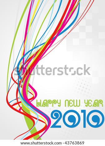 abstract background with colorful stripes for 2010