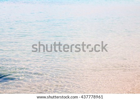 and reflex blurred  of the arabic sea ocean in oman the color 