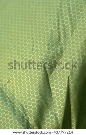 texture background Green crumpled tissue in cell