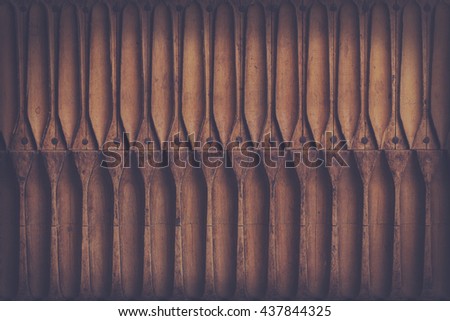 texture/background: antique wooden cigar press, retro filter
 Royalty-Free Stock Photo #437844325