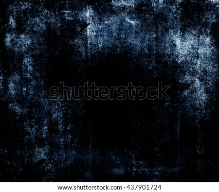 Dark Blue Grunge Scratched Texture Background With Frame