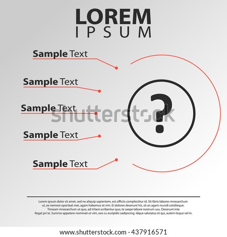 question icon. help infographics template