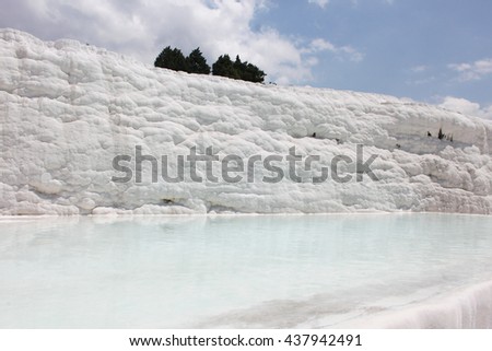 Whiteness from Pamukkale, Turkey as background or texture