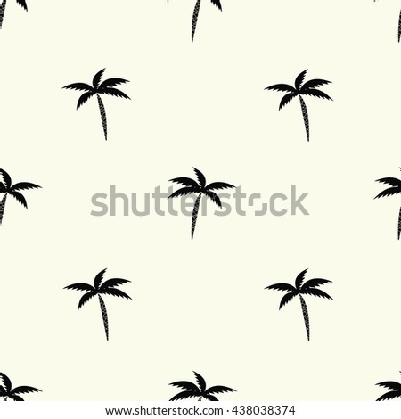 Seamless pattern. Palm trees. White background.
