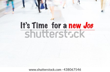 motion blur crowd walking background, job interview concept