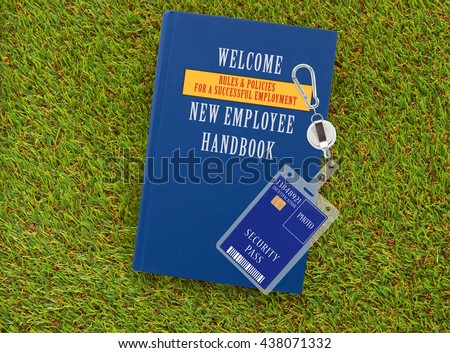 Blue New Employee Handbook Rules and Regulations for a Successful Employment