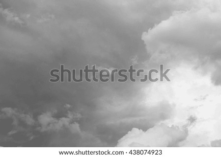 sky and cloud photo Beautiful monochrome for background 