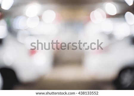Abstract blur car parking lot for background
