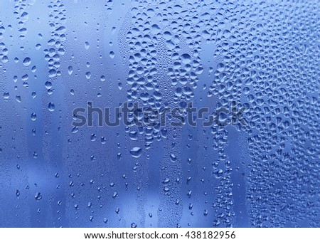Natural texture with water drops on glass