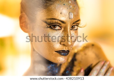 Female with fantasy make up