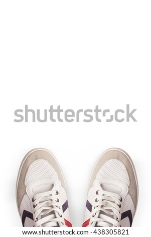 Sportswear shoes against white background
