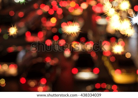 blurred backgrounds of bokeh from car light on the traffic road .