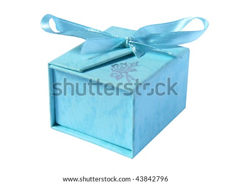 beautiful blue box for a gift