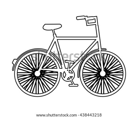 retro bicycle hipster style  isolated icon design