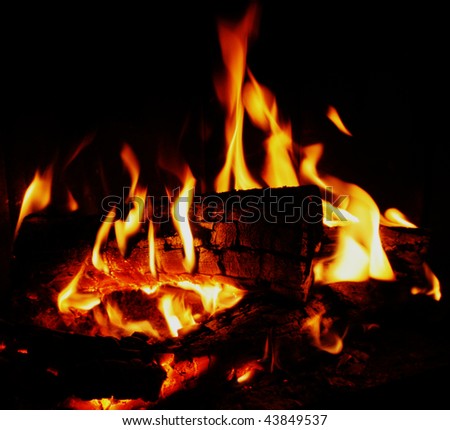 Fire in the dark Royalty-Free Stock Photo #43849537