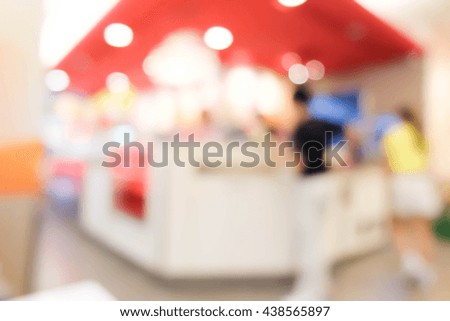 Blurred background of Cafe shop blur background with bokeh