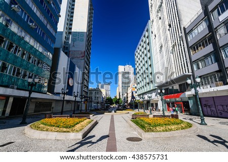Downtown in Curitiba, Brazil Royalty-Free Stock Photo #438575731
