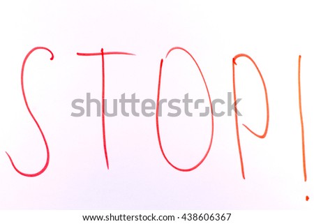 The word "stop"