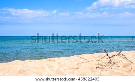 Clear blue sky With cloud and sea at Indiana Dunes State Park?
